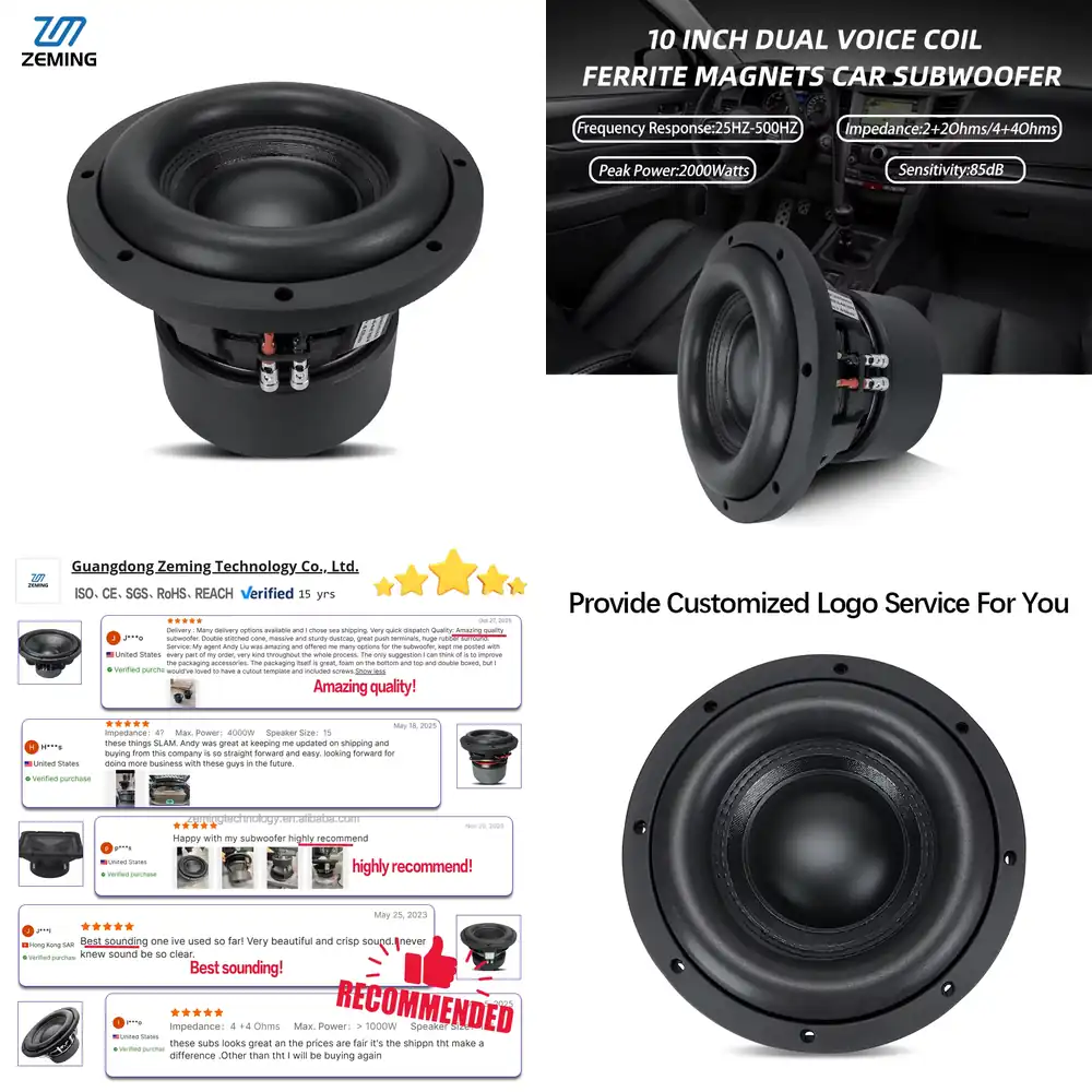 Woofer - Zeming Audio JZ-103 Car Subwoofer 10