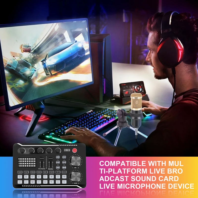 F998 Sound Card Kit,BM-800 Mic - Condenser Microphone Kit review and price