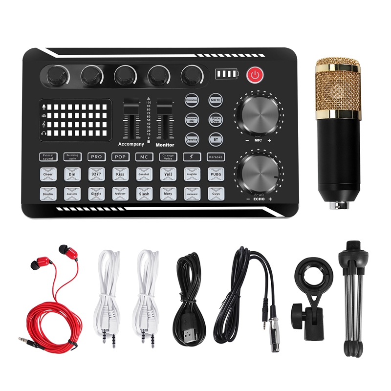 F998 Sound Card Kit,BM-800 Mic - Condenser Microphone Kit review and price