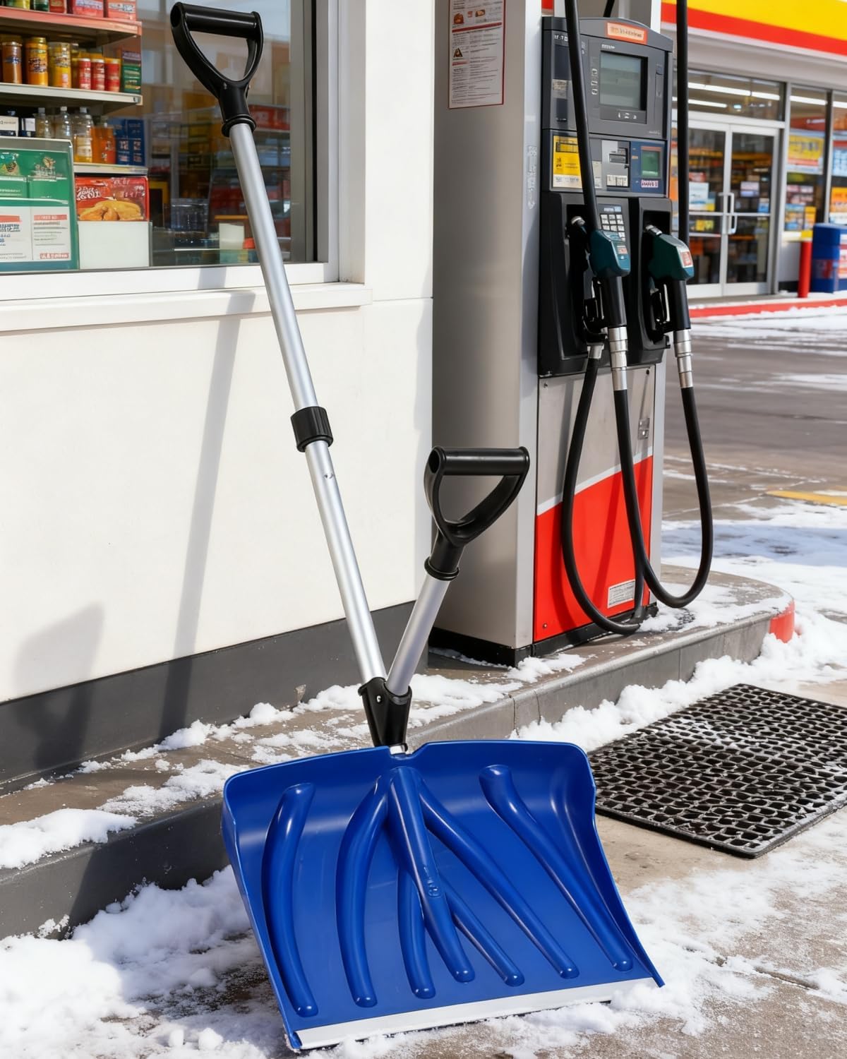 Ergonomic Snow Shovel With Ass - Knob Aluminum review and price